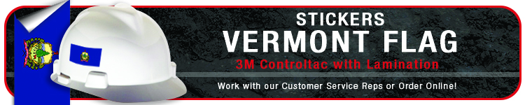 Vermont State Flag Sticker | CustomHardHats.com